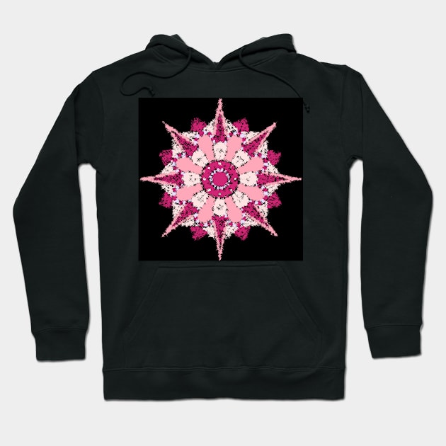 Pencil Strokes of Pink Pastel Mandala Hoodie by Peaceful Space AS